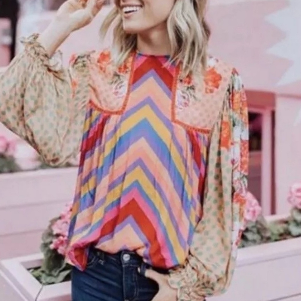 Anthropologie Eclectic boho blouse